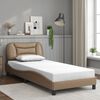 vidaXL Cadre de lit avec LED sans matelas Hvar cappuccino 90x200 cm
