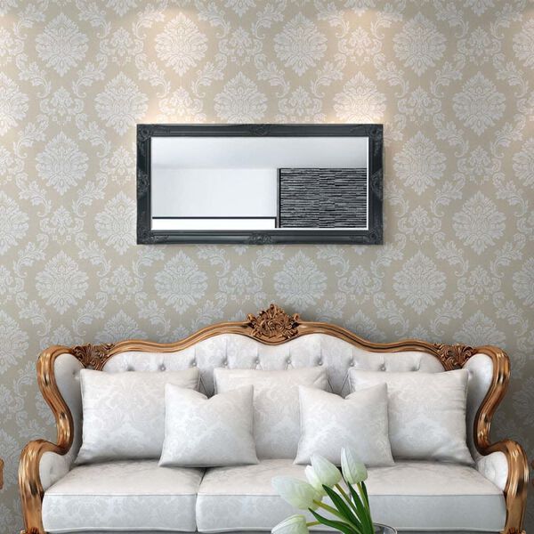 vidaXL Miroir mural style baroque 120x60 cm noir