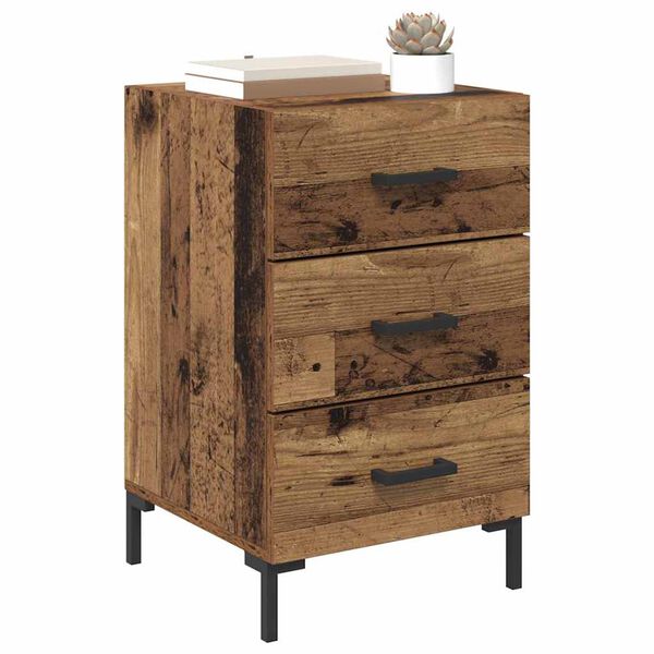 vidaXL Cabinet de chevet Bois ancien 40 x 40 x 66 cm Bois d'ing&eacute;nierie