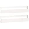 vidaXL &Eacute;tag&egrave;res &agrave; chaussures murales 2 pcs Blanc 110x9x23cm Pin massif