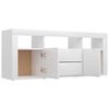 vidaXL Meuble TV Blanc brillant 120x30x50 cm Bois d'ingénierie