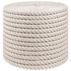 vidaXL Corde en Jute 12 mm Blanc Jute 100% Tossa