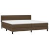 vidaXL Sommier &agrave; lattes de lit avec matelas Marron fonc&eacute; 200x200 cm