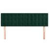 vidaXL T&ecirc;tes de lit 2 pcs Vert fonc&eacute; 72x5x78/88 cm Velours