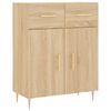 vidaXL Buffet haut Ch&ecirc;ne sonoma 69,5x34x180 cm Bois d'ing&eacute;nierie