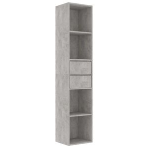 vidaXL Biblioth&egrave;que Gris b&eacute;ton 36x30x171 cm Bois d'ing&eacute;nierie