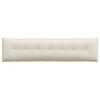 vidaXL Coussin de Dos Cr&egrave;me 200 x 50 cm Tissu en velours c&ocirc;tel&eacute;