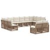 vidaXL Ensemble de canap&eacute; de jardin 12 pcs Beige polyrotin