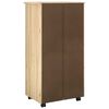 vidaXL Cabinet roulant Marron 53 x 39 x 103 cm Bois de Pin Massif