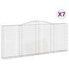 vidaXL Paniers &agrave; gabions arqu&eacute;s 7 pcs 400x30x160/180 cm Fer galvanis&eacute;