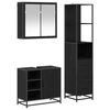 vidaXL Ensemble de mobilier de salle de bain 3 pc Ch&ecirc;ne noir