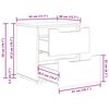 vidaXL Table de chevet VISNES blanc 45x40x50 cm bois d'ing&eacute;nierie