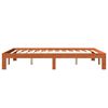 vidaXL Cadre de lit sans matelas cire marron 135x190cm bois pin massif