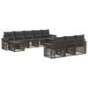 vidaXL Ensemble de canap&eacute; de jardin 10 pcs Gris et Gris fonc&eacute;