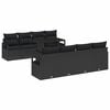 vidaXL Ensemble de canap&eacute; de jardin avec stockage 9 pcs Noir polyrotin
