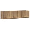 vidaXL &Eacute;tag&egrave;re murale &agrave; CD ch&ecirc;ne artisanal 75x18x18 cm bois ing&eacute;nierie