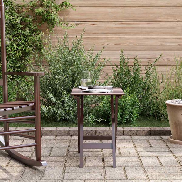 vidaXL Table d&rsquo;appoint pliable marron bois de peuplier massif