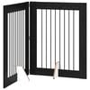 vidaXL Porte de chien pliable avec supports 2 pc Ch&ecirc;ne noir 160,5 cm