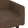 vidaXL Canap&eacute;-lit &agrave; 2 places avec tabouret Marron Tissu microfibre