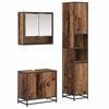 vidaXL Ensemble de mobilier de salle de bain 3 pcs Bois Ancien