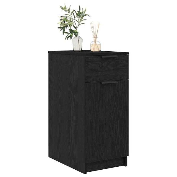 vidaXL Cabinet de Bureau Ch&ecirc;ne noir 33 x 50 x 75 cm Bois d'ing&eacute;nierie