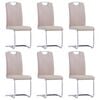 vidaXL Chaises &agrave; manger cantilever lot de 6 cappuccino similicuir