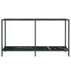 vidaXL Table console Noir 140x35x75,5 cm Verre tremp&eacute;
