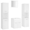 vidaXL Ensemble de meubles de salle de bain Blanc Agglom&eacute;r&eacute;
