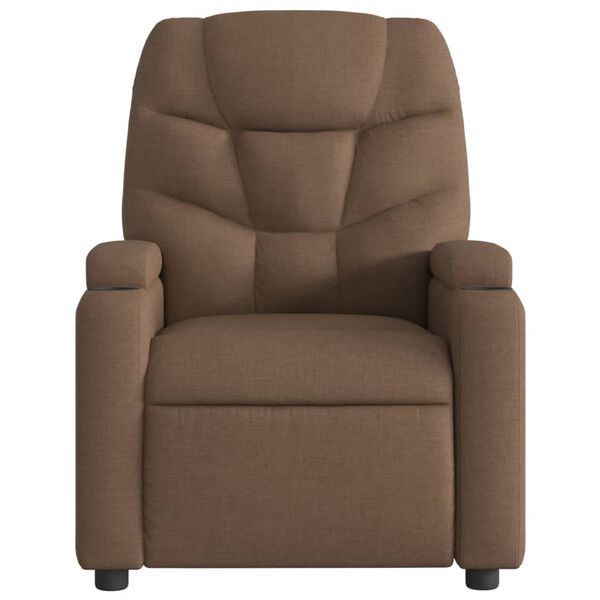vidaXL Fauteuil de massage inclinable Marron Tissu