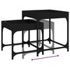 vidaXL Tables d'appoint 2 pcs Noir Bois d'ingénierie