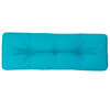 vidaXL Coussin de palette turquoise 120x40x12 cm tissu