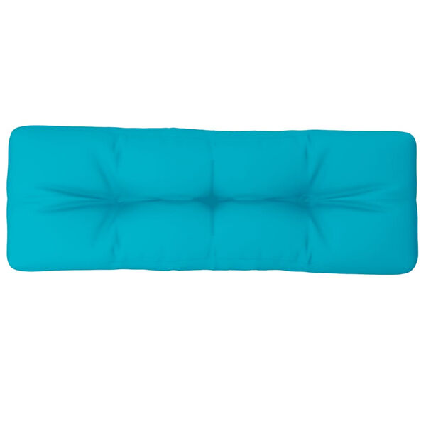 vidaXL Coussin de palette turquoise 120x40x12 cm tissu