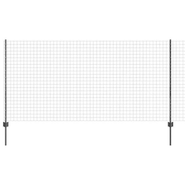 vidaXL Cl&ocirc;ture avec poteau Gris 1,2 x 10 m Acier et PVC