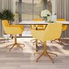 vidaXL Chaises &agrave; manger pivotantes lot de 4 Jaune Velours