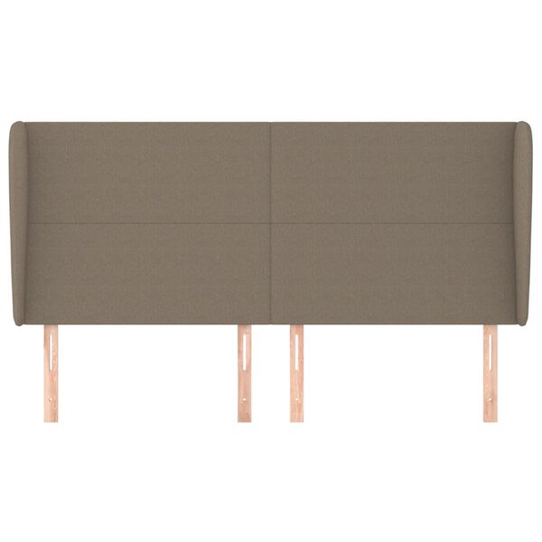 vidaXL T&ecirc;te de lit avec oreilles Taupe 183x23x118/128 cm Tissu