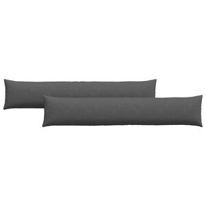 vidaXL Coussins de canap&eacute; 2 pcs Gris fonc&eacute; 200 x 40 cm