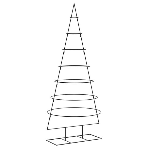 vidaXL Arbre de Noël en métal pour décoration noir 180 cm