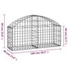 vidaXL Panier de gabions arqué 100x30x40/60 cm Fer galvanisé