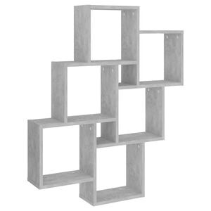vidaXL &Eacute;tag&egrave;re murale cube Gris b&eacute;ton 78x15x93 cm Bois d&rsquo;ing&eacute;nierie