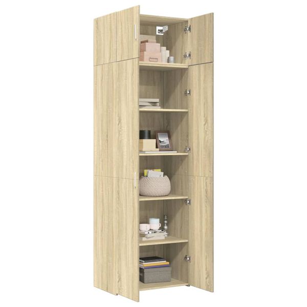 vidaXL Armoire de rangement chêne sonoma 70x42,5x225 cm