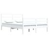 vidaXL Cadre de lit sans matelas blanc bois de pin massif 160x200 cm