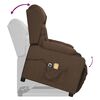 vidaXL Fauteuil de massage Marron Tissu