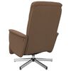 vidaXL Fauteuil inclinable de massage avec repose-pieds marron tissu
