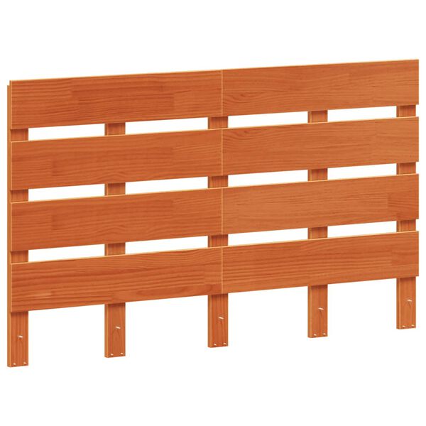 vidaXL T&ecirc;te de lit cire marron 135 cm bois massif de pin
