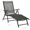 vidaXL Salon de jardin 3 pcs textilène et aluminium noir