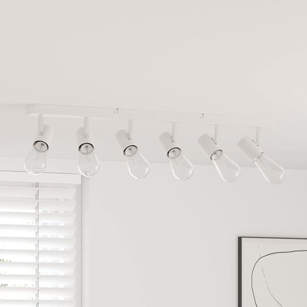 vidaXL Spot de plafond Blanc 73 x 6.5 x 11.5 cm Acier