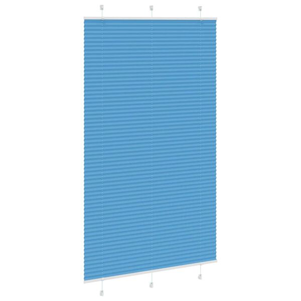 vidaXL Store pliss&eacute; bleu 115x200 cm largeur du tissu 114,4cm polyester