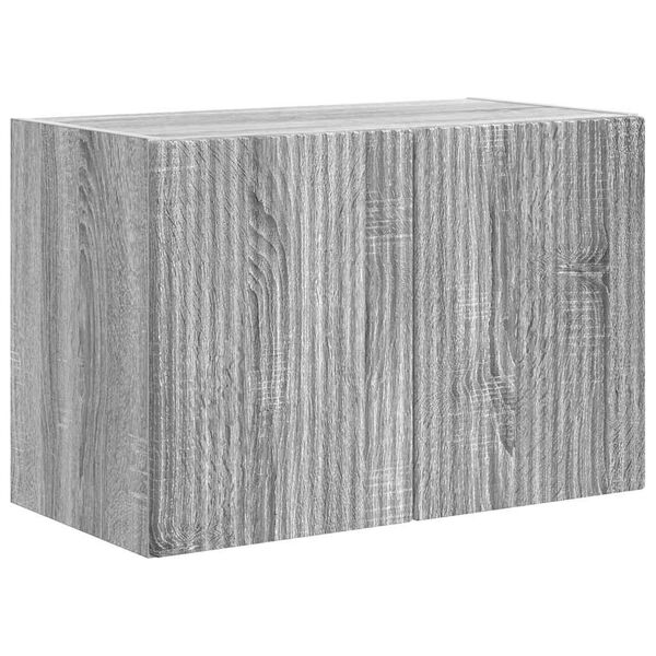 vidaXL Meuble TV mural Gris Sonoma 59,5 x 31 x 40 cm Bois d'ing&eacute;nierie