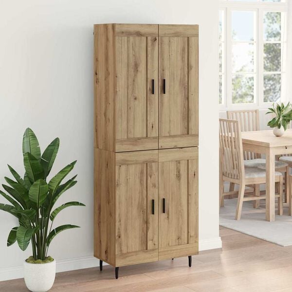 vidaXL Haut Armoire 2 pcs Ch&ecirc;ne artisanal Bois d'ing&eacute;nierie