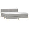 vidaXL Sommier &agrave; lattes de lit avec matelas Gris clair 180x200cm Tissu